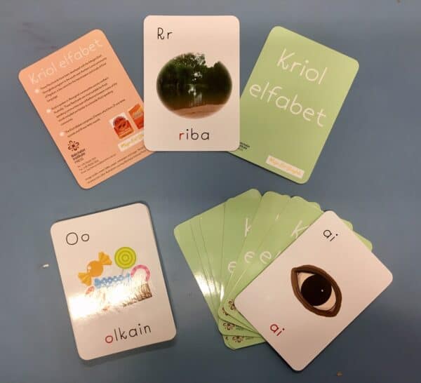 Image showing a set of Kriol alphabet flashcards